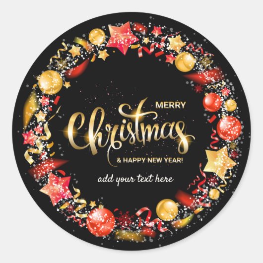 Joyeux Sticker de Noël et Bonne Année (Devant)