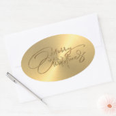 Joyeux Sticker en or de Noël Revêtu (Enveloppe)