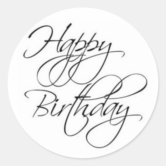 Joyeux Sticker Script d'anniversaire (Devant)