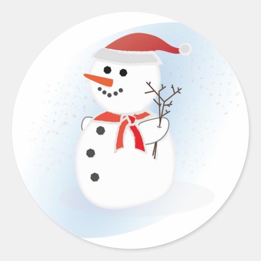 Joyeux Sticker Snowman de Noël ou Joyeux (Devant)