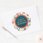 Joyeux Stickers Anniversaire Bébé Chouette Cartoon (Enveloppe)