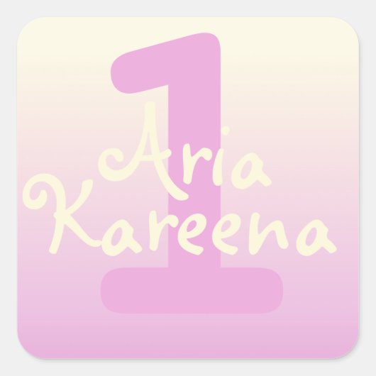 Joyeux Stickers Anniversaire ombré or rose beige (Devant)