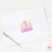 Joyeux Stickers Anniversaire ombré or rose beige (Enveloppe)