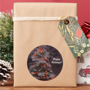 Joyeux Stickers Arbre Lumières des Vacances