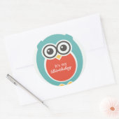 Joyeux Stickers d'anniversaire mignonne baby Owl C (Enveloppe)