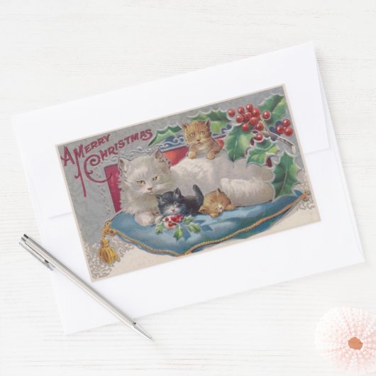 Joyeux stickers de chat Kitty Christmas (Enveloppe)