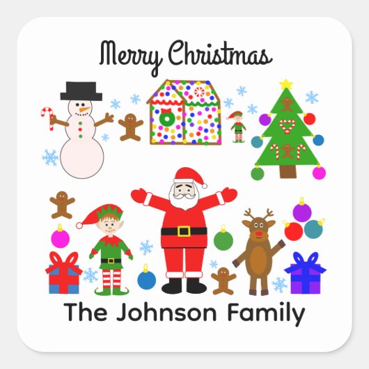 Joyeux Stickers de collecte de Noël #1 (Devant)