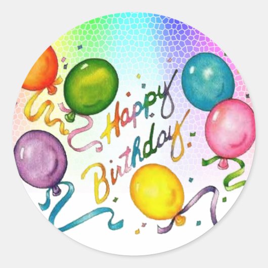 Joyeux Stickers de fête d'anniversaire (Devant)