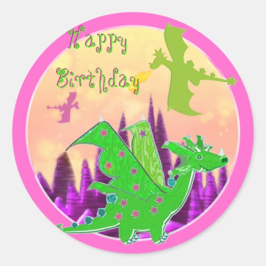 Joyeux Stickers Dragon Anniversaire (Devant)