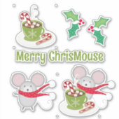 Joyeux stickers en vinyle sur mesure ChrisMouse (Devant)