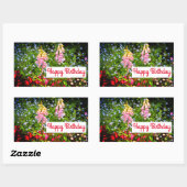 Joyeux Stickers Fleurs Printemps Anniversaire #7-2 (Feuille)