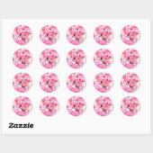 Joyeux Stickers Fleurs Roses Anniversaires (Feuille)