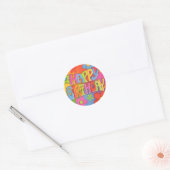 Joyeux Stickers Hippie d'anniversaire (Enveloppe)