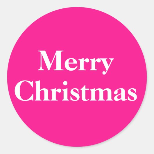 Joyeux Stickers Noël Élégant Script rose (Devant)