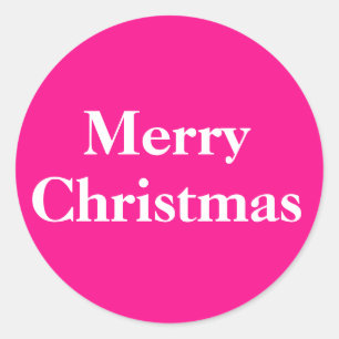 Joyeux Stickers Noël Élégant Script rose