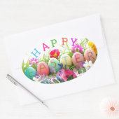 Joyeux Stickers Ovaux de Pâques (Enveloppe)