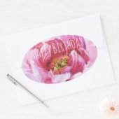 Joyeux Stickers Ovaux Pink Peony (Enveloppe)
