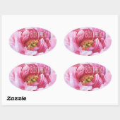 Joyeux Stickers Ovaux Pink Peony (Feuille)