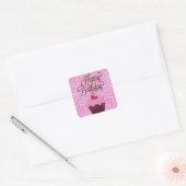 Joyeux Stickers Parties scintillant rose Anniversa (Enveloppe)