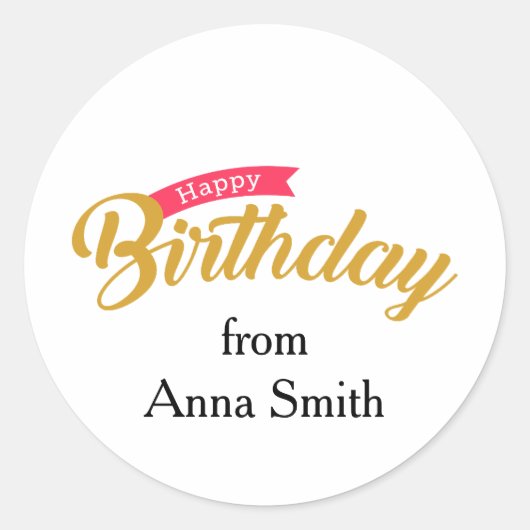 Joyeux Stickers Personnalisables Anniversaire (Devant)