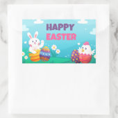 Joyeux Stickers Rectangle de Pâques (Sac)