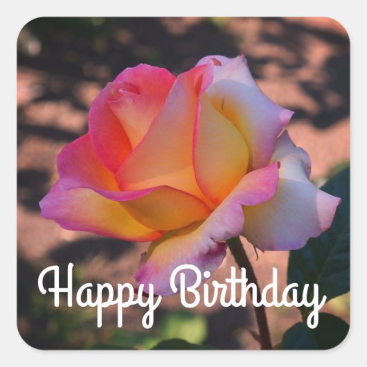 Joyeux Stickers Rose Elle Anniversaire #1 (Devant)