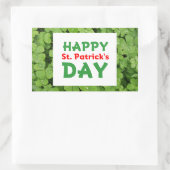 Joyeux stickers shamrock vert de la Saint Patrick. (Sac)