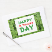 Joyeux stickers shamrock vert de la Saint Patrick. (Enveloppe)