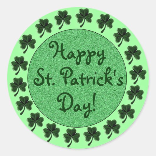 Joyeux Stickers Shamrocks de St. Patrick's Day (Devant)