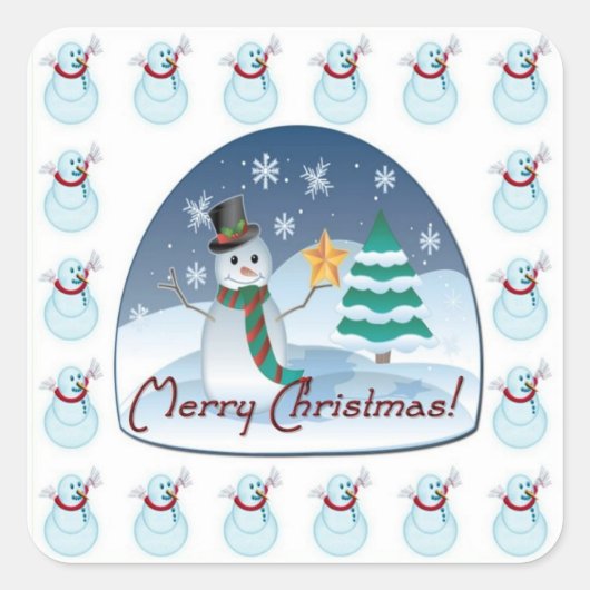 Joyeux Stickers Snowman de Noël (Devant)
