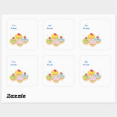 Joyeux Stickers Tag de gâteaux d'anniversaire (Feuille)