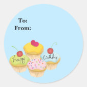 Joyeux Stickers Tag de gâteaux d'anniversaire (Devant)