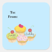 Joyeux Stickers Tag de gâteaux d'anniversaire (Devant)