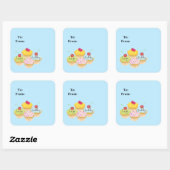 Joyeux Stickers Tag de gâteaux d'anniversaire (Feuille)