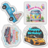 Joyeux Stickers véhicule d'anniversaire, Anniversa (Devant)