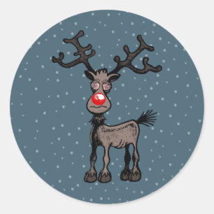 Joyeux Stressmas avec Rudolph le renne Autocollant