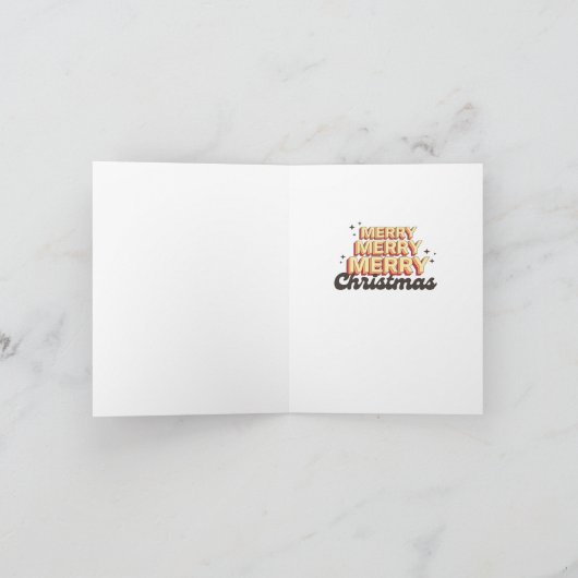 Joyeux style rétro de Noël texte super (Intérieur)