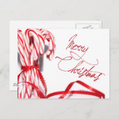 Joyeux Sucres de canne de Noël Carte postale (Devant / Derrière)