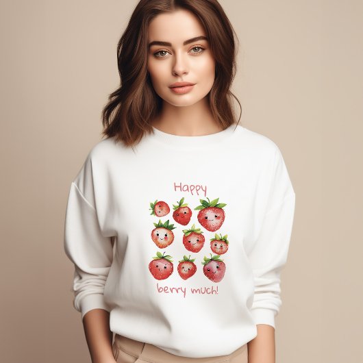 Joyeux Sweatshirt de fraises | Top mignon pour les
