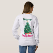 Joyeux Sweatshirt de Noël en couleur cendrée (Dos entier)
