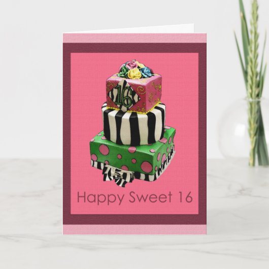 Joyeux Sweet 16 ! Carte d'anniversaire (Devant)
