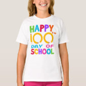 Joyeux T-shirt 100e Jour D'École Pour Enfants (Devant)