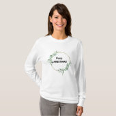 Joyeux T-shirt à manches longues de Noël (Devant entier)