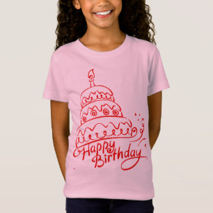 Joyeux T-Shirt au gâteau d'anniversaire