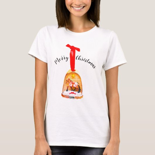 Joyeux T-shirt Cheval de Noël (Devant)