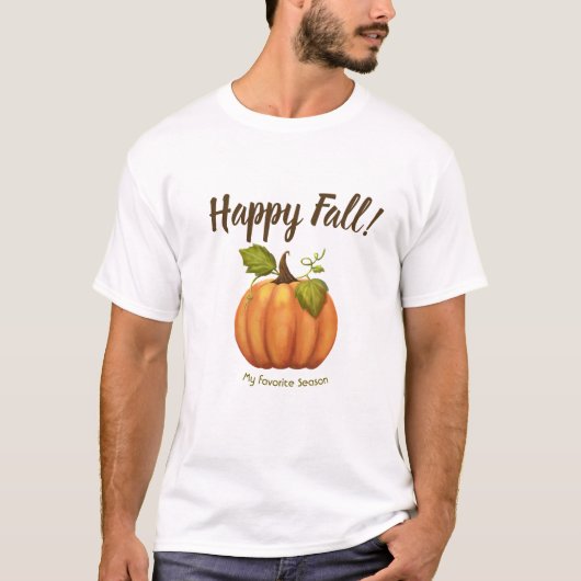 Joyeux T-shirt Citrouille Automne (Devant)