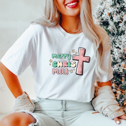 Joyeux T-shirt Croix de Noël