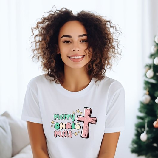 Joyeux T-shirt Croix de Noël