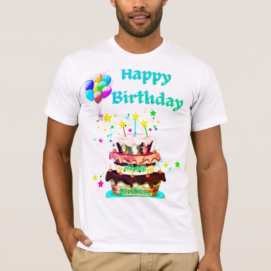 Joyeux T-shirt d'anniversaire (Devant)