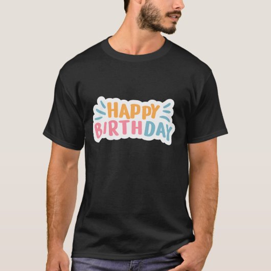 Joyeux T-shirt d'anniversaire (Devant)